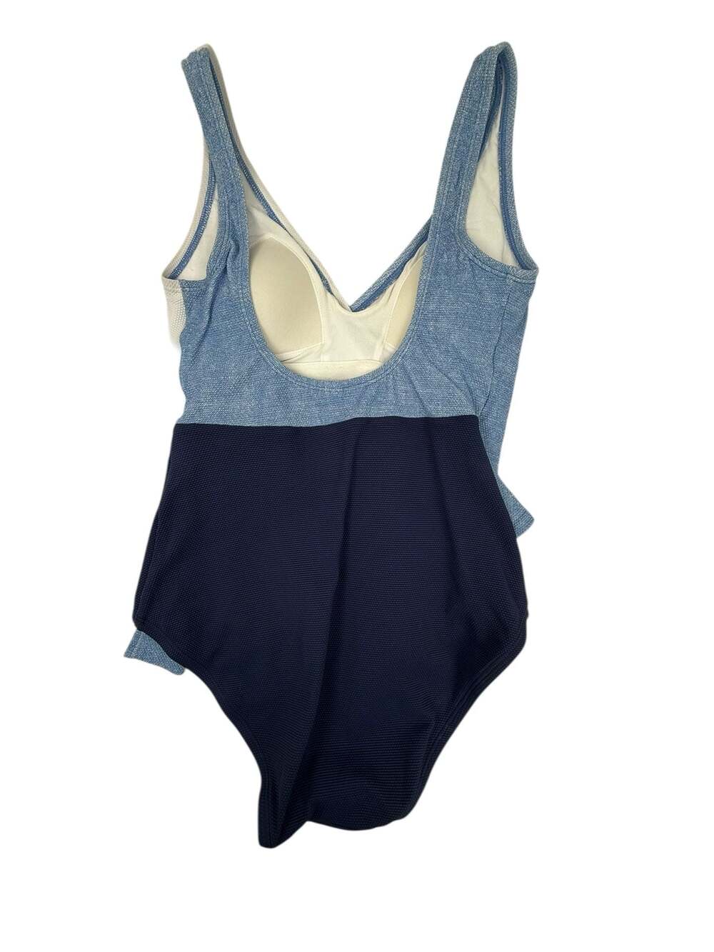 Tommy Bahama Island Cays Colorblock Wrap-Front One-Piece Swimsuit Size 6 - Picture 4 of 5